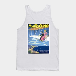 Vintage Travel Poster Monte Carlo Tank Top